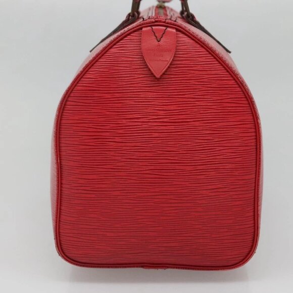 LOUIS VUITTON Epi Speedy 30 Hand Bag Castilian Red M43007 LV Auth 138671 - Picture 6 of 16